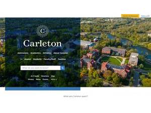 Carleton College's Website Screenshot