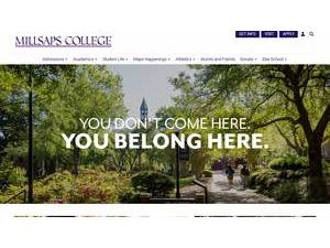 Millsaps College's Website Screenshot