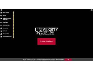 University of Guelph's Website Screenshot