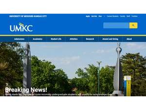 University of Missouri-Kansas City's Website Screenshot