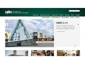 University of Northern British Columbia's Website Screenshot