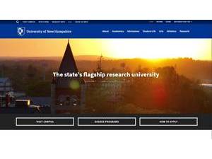 University of New Hampshire's Website Screenshot