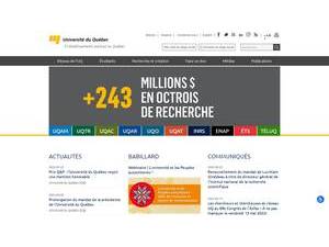 University of Québec's Website Screenshot