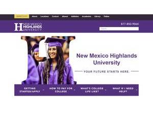 New Mexico Highlands University's Website Screenshot