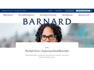 Barnard College's Website Screenshot