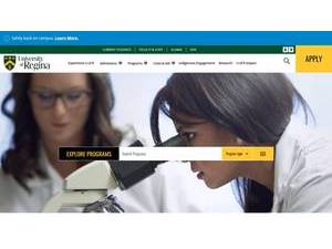 University of Regina's Website Screenshot