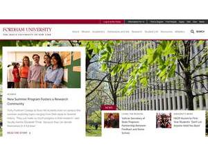 Fordham University's Website Screenshot