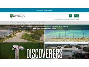 University of Saskatchewan's Website Screenshot