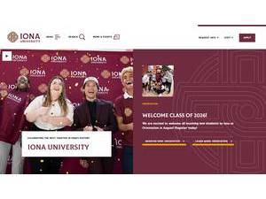 Iona University's Website Screenshot