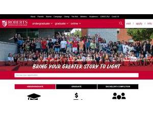 Roberts Wesleyan University's Website Screenshot
