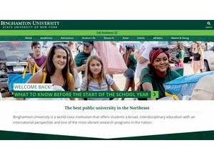 Binghamton University, State University of New York's Website Screenshot