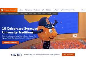 Syracuse University's Website Screenshot