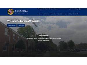 Carolina University's Website Screenshot