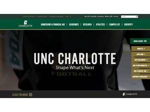 University of North Carolina at Charlotte's Website Screenshot