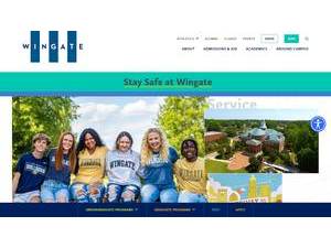 Wingate University's Website Screenshot
