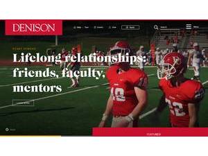 Denison University's Website Screenshot
