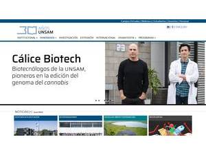 National University of San Martín, Argentina's Website Screenshot