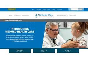 Northeast Ohio Medical University's Website Screenshot