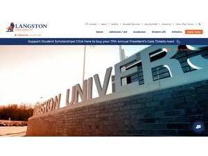 Langston University's Website Screenshot