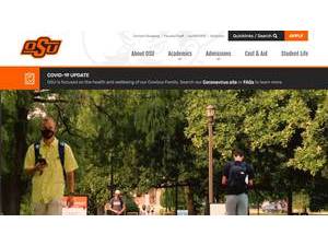 Oklahoma State University's Website Screenshot