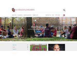 The University of Oklahoma's Website Screenshot