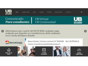 Bolivariana University's Website Screenshot