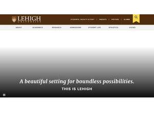 Lehigh University's Website Screenshot