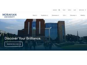 Moravian University's Website Screenshot