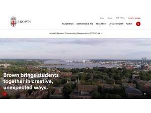 Brown University's Website Screenshot