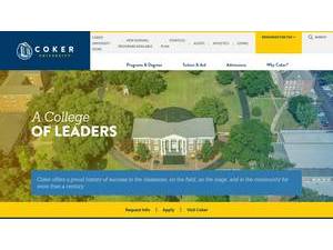 Coker University's Website Screenshot