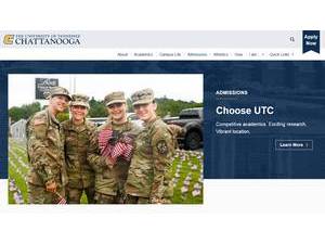 The University of Tennessee at Chattanooga's Website Screenshot