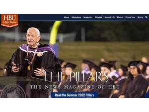 Houston Christian University's Website Screenshot