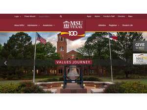 Midwestern State University's Website Screenshot