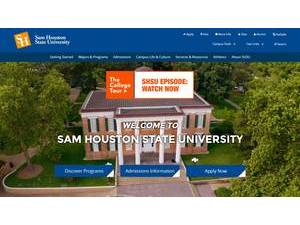 Sam Houston State University's Website Screenshot