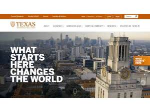 The University of Texas at Austin's Website Screenshot
