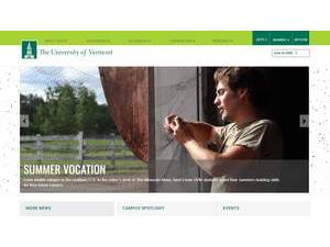 University of Vermont's Website Screenshot