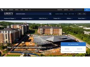 Liberty University's Website Screenshot