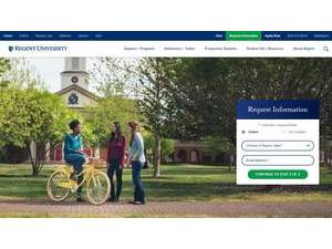 Regent University's Website Screenshot