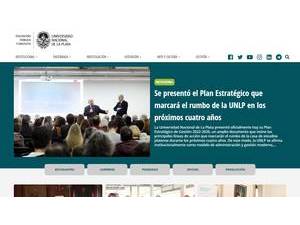 National University of La Plata's Website Screenshot