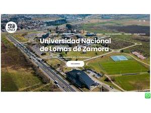 National University of Lomas de Zamora's Website Screenshot