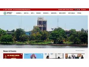 University of Lagos's Website Screenshot