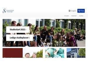 University of Stavanger's Website Screenshot
