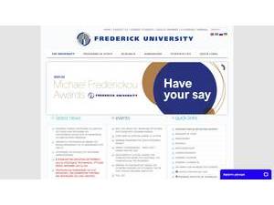 Πανεπιστήμιο Frederick's Website Screenshot