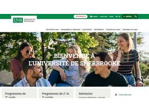 Université de Sherbrooke's Website Screenshot