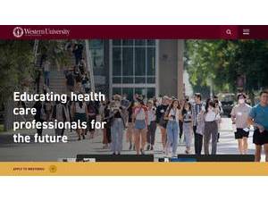 Western University of Health Sciences's Website Screenshot