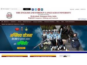 The English and Foreign Languages University's Website Screenshot
