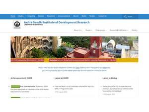 Indira Gandhi Institute of Development Research's Website Screenshot