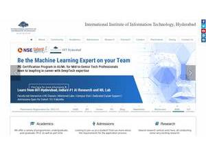 International Institute of Information Technology, Hyderabad's Website Screenshot