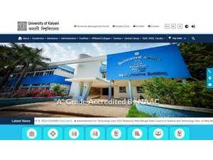 University of Kalyani's Website Screenshot