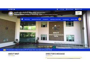 मालवीय राष्ट्रीय प्रौद्योगिकी संस्थान's Website Screenshot